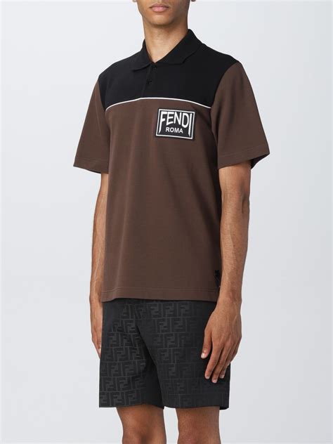 fendi black polo|farfetch fendi polo shirts.